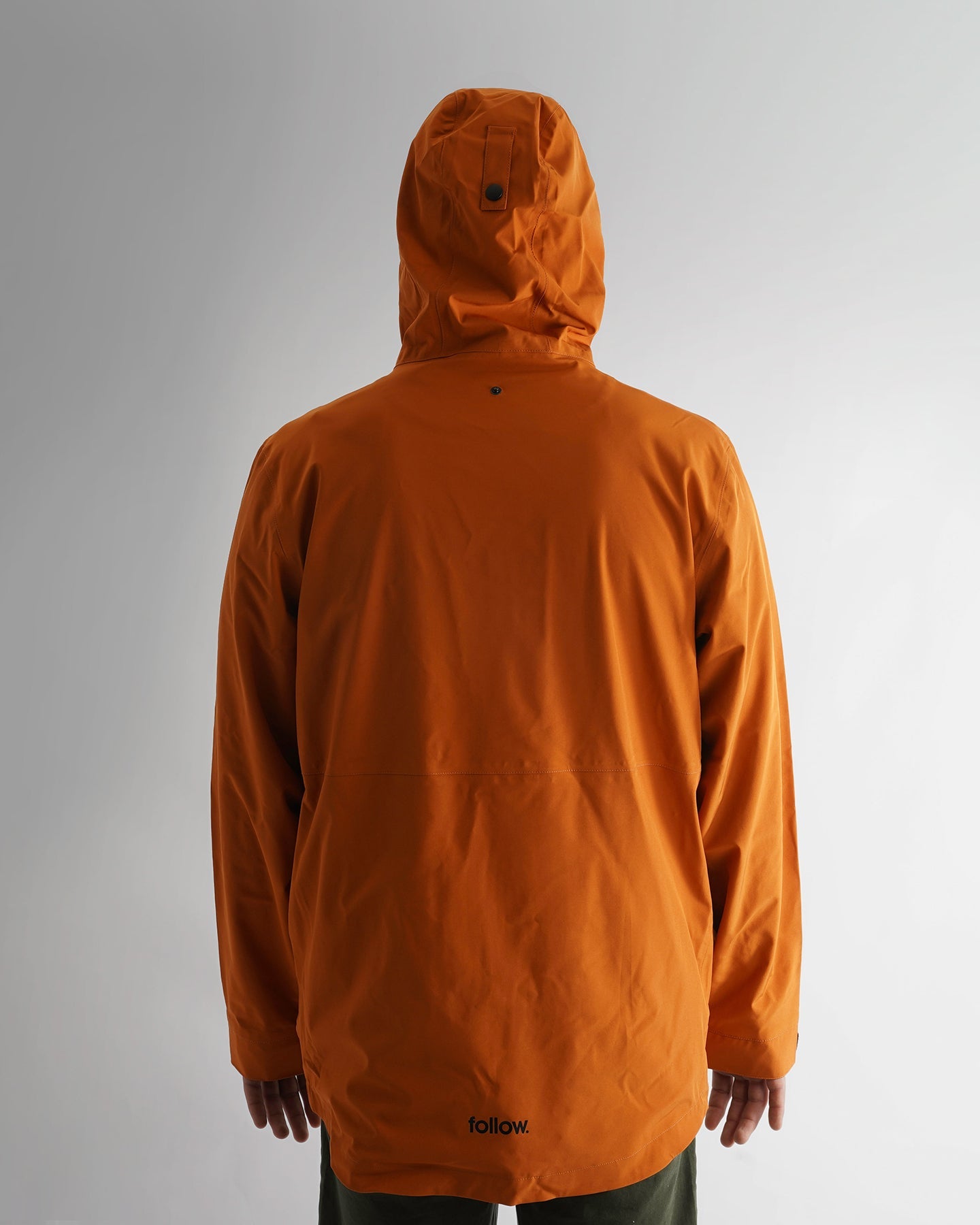 Follow Outer Spray Anorak - Ginger — men's wakeboard spray jacket, back view