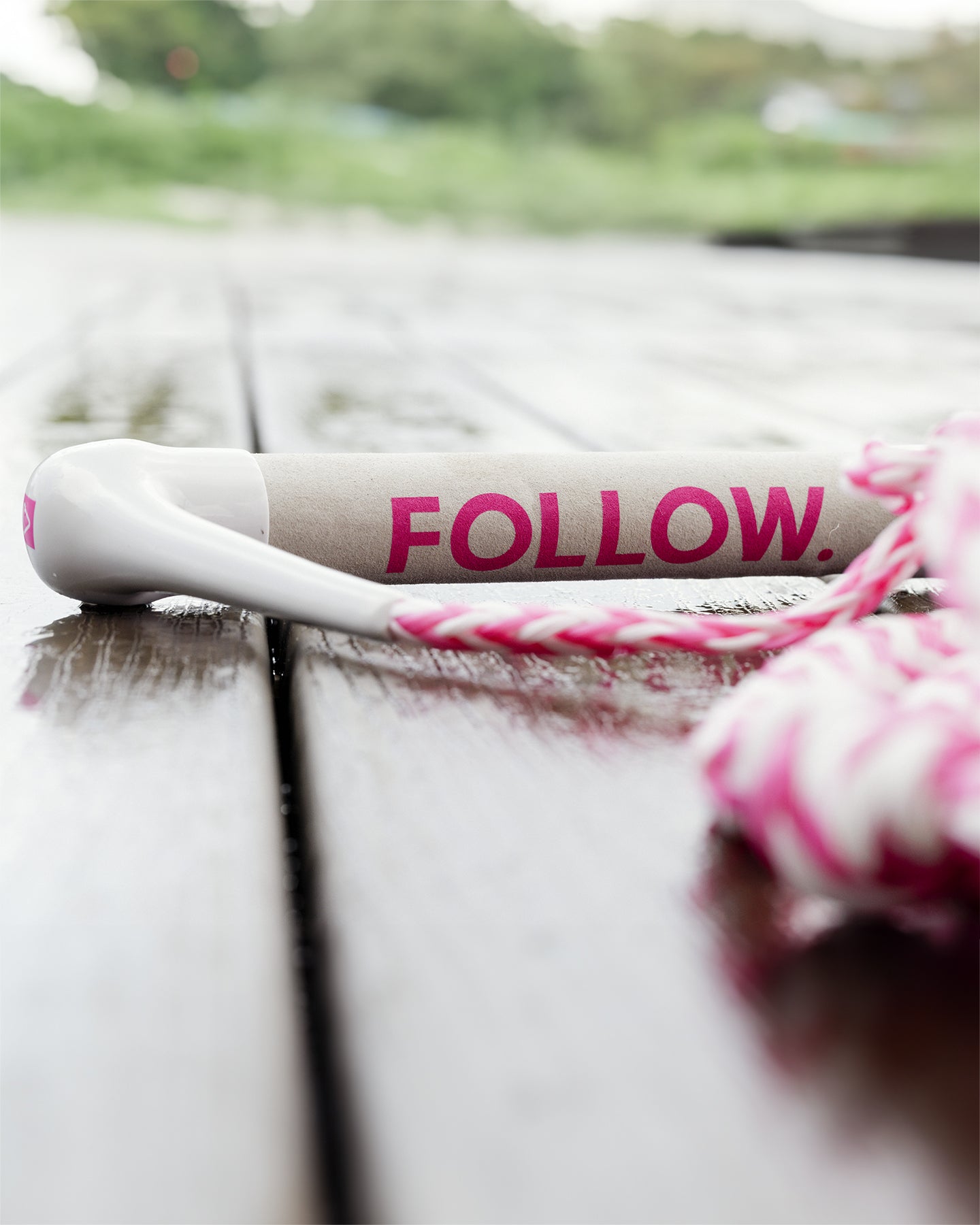 Follow Surf Package - Pink — wakeboard handle and rope, action view 02