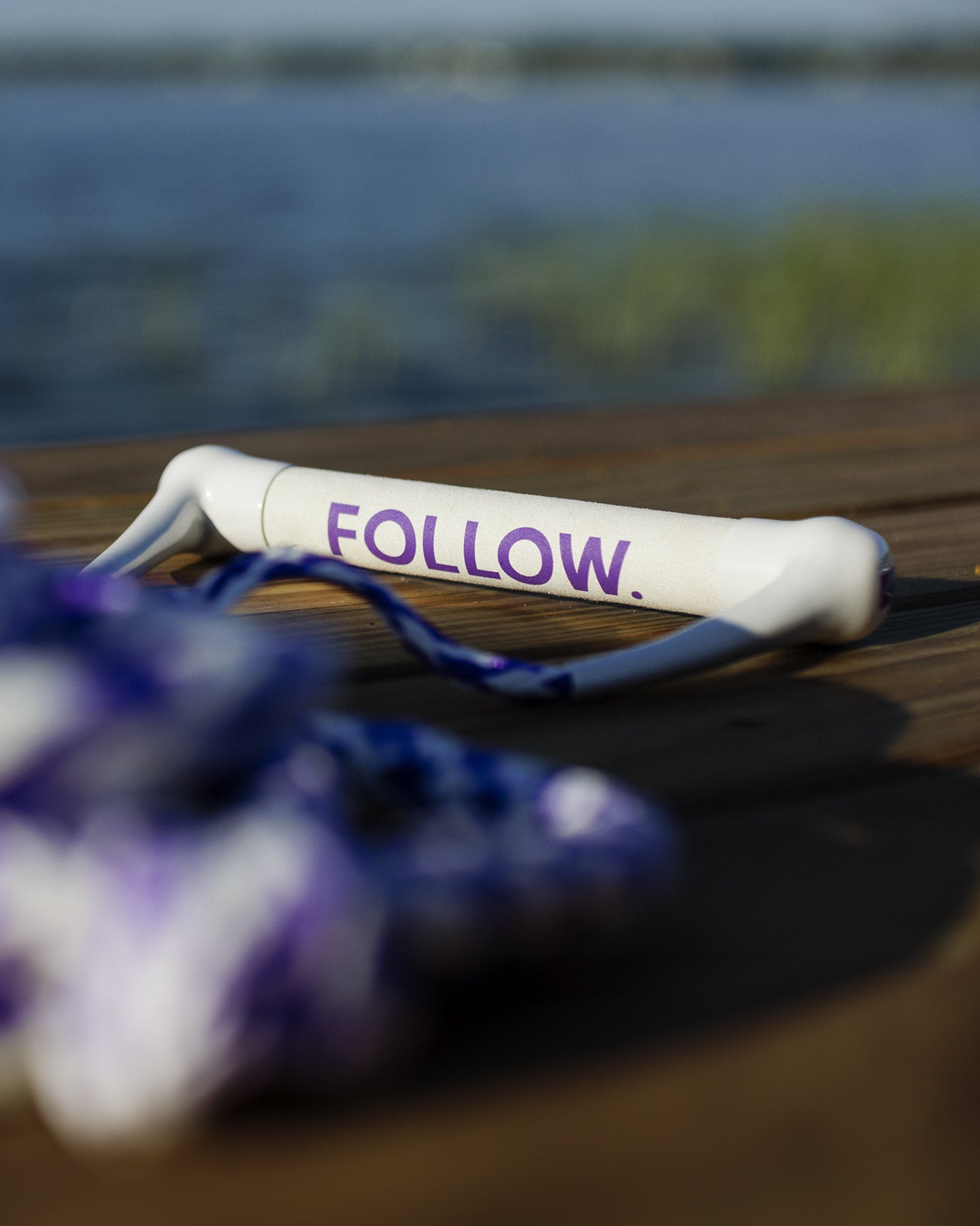Follow Surf 2-Up Package - Lavender — wakeboard handle and rope, action view 02