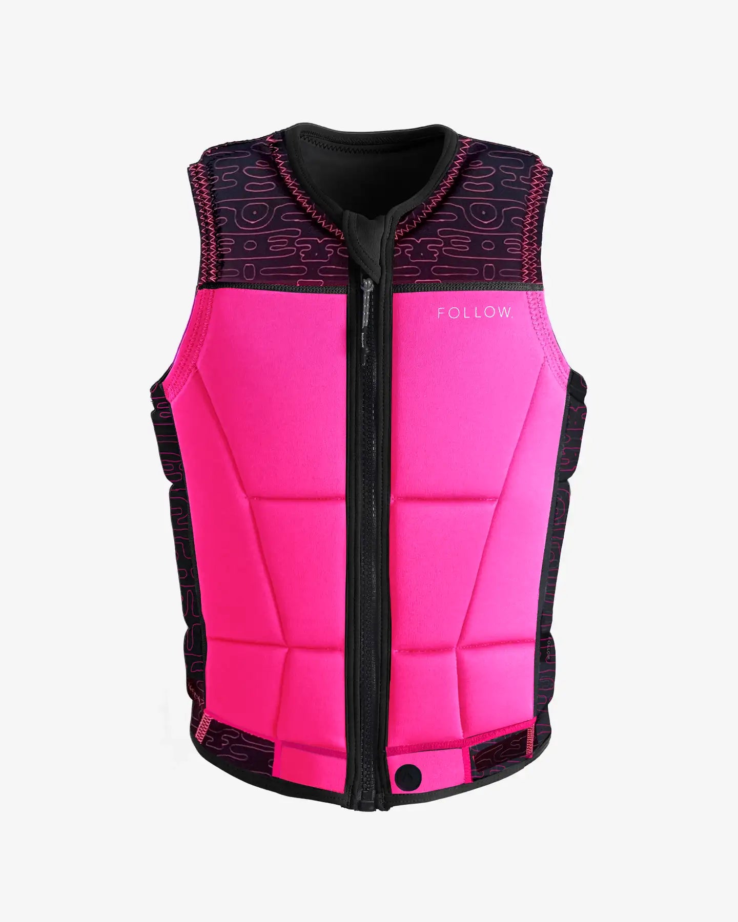 Follow Harmony Impact Vest - Black/Pink Front