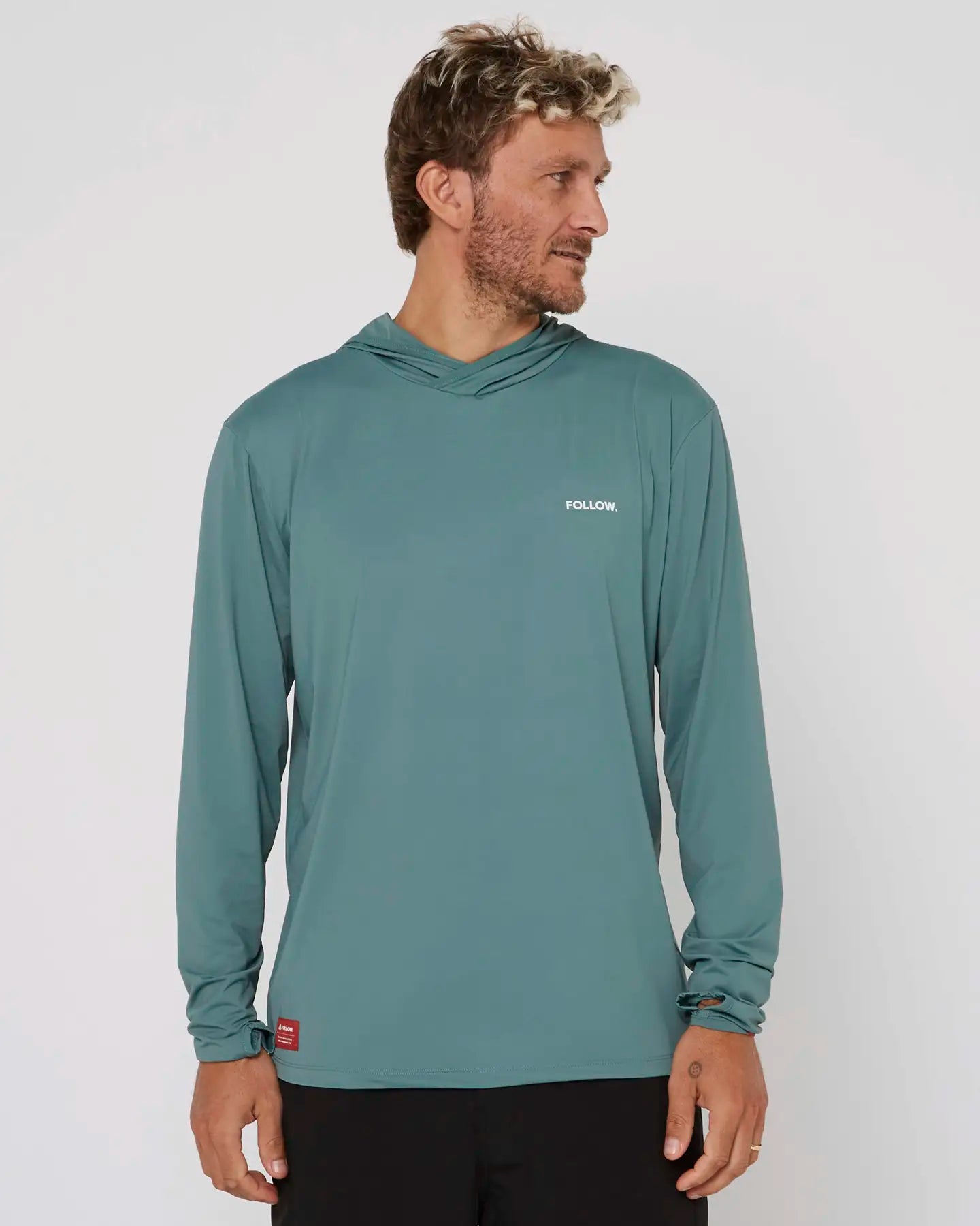 Follow Water Hood L/S - Olive 1