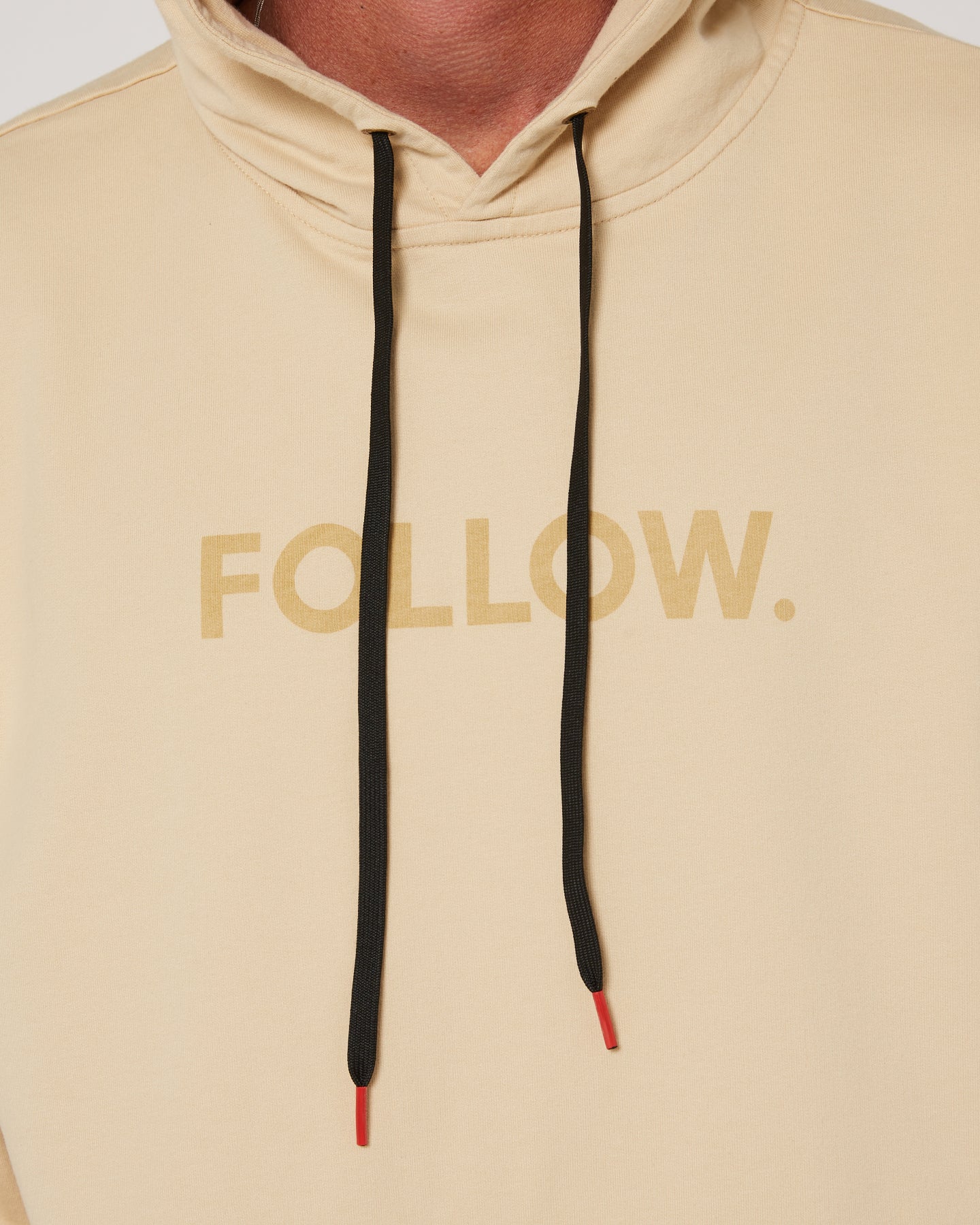 Follow Logo Hoody - Sand — men's wakeboard apparel, product image 6