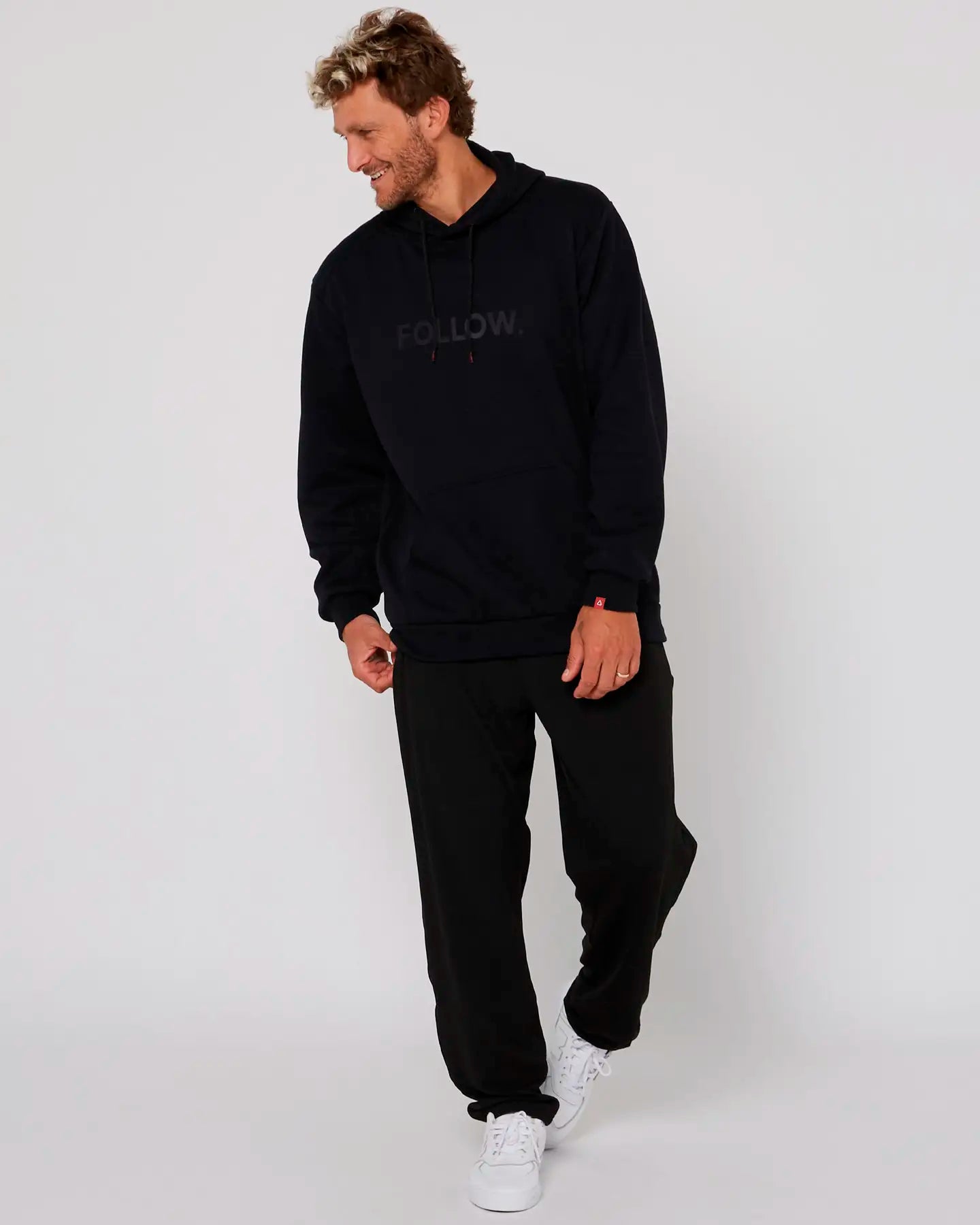 Follow Logo Hoody - Black Font