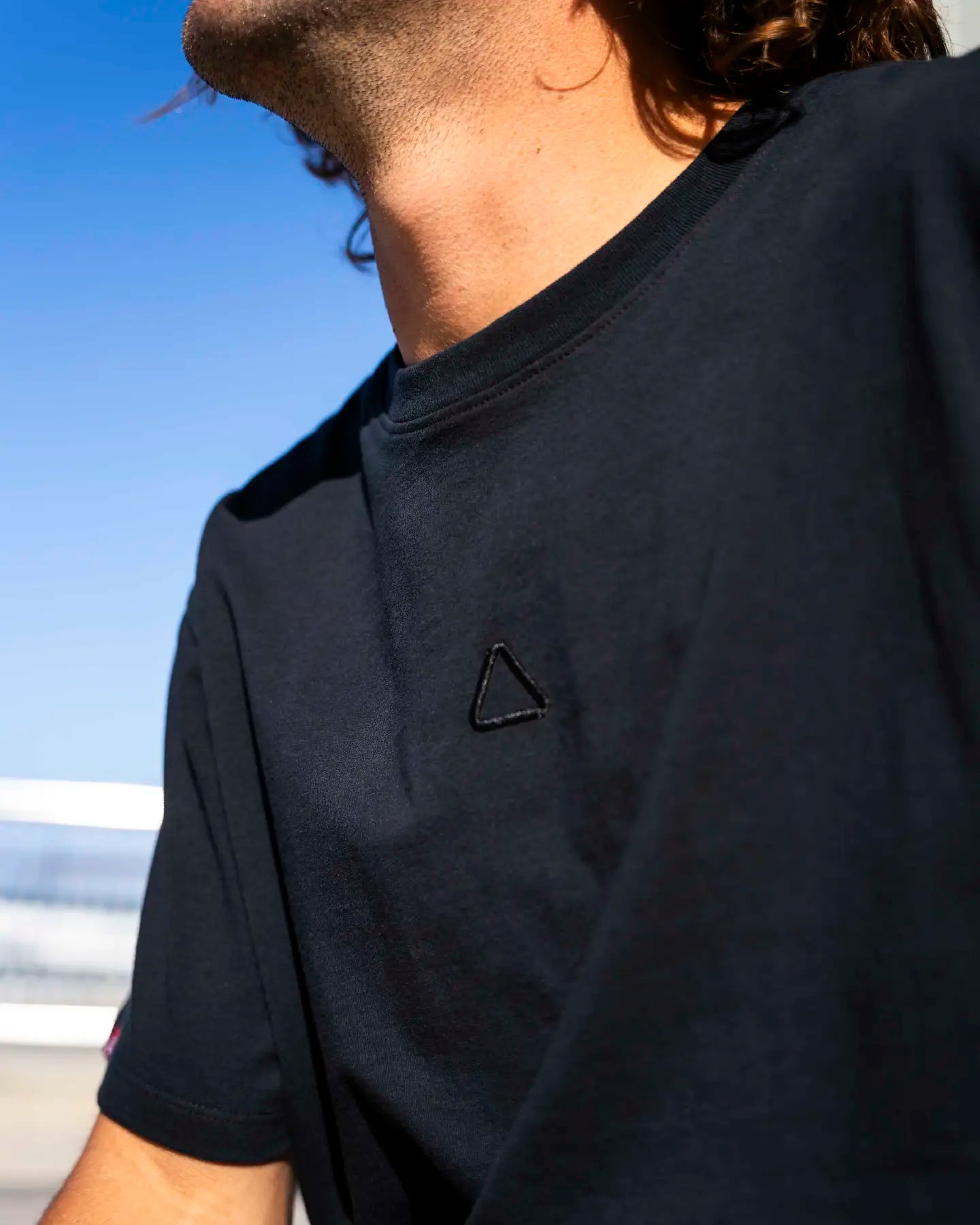 Follow Stitched Tee - Black lifestyle 1