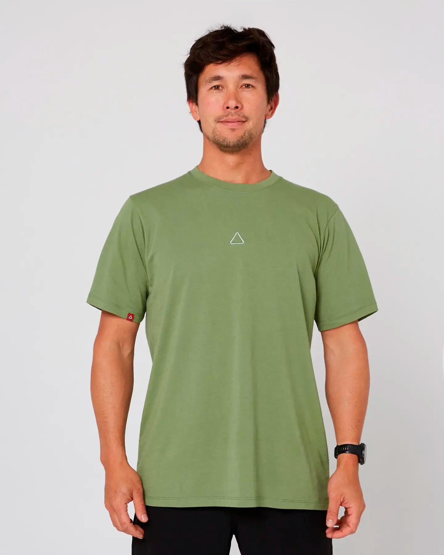 Follow Stitched Tee - Olive 2