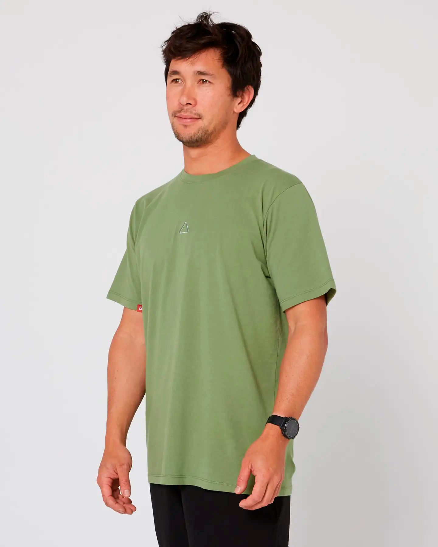 Follow Stitched Tee - Olive 3
