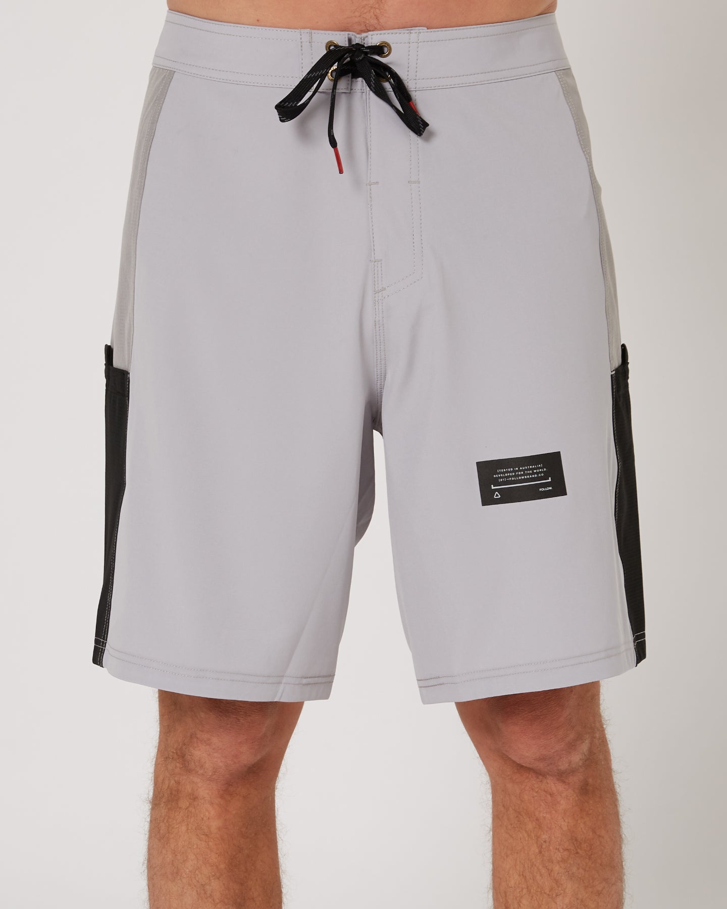 Follow Global Tech Boardie - Light Grey — men's wakeboard boardshorts, product image 1