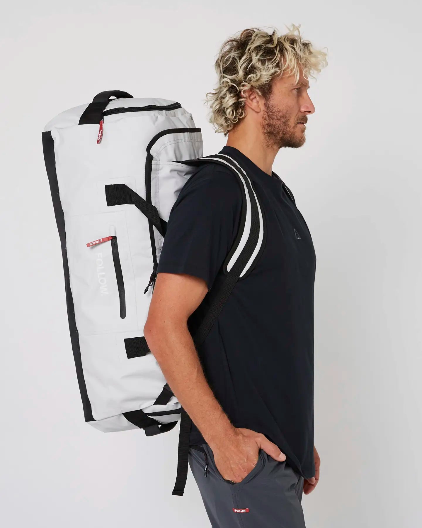 Follow Life Duffel Bag - Light Grey lifestyle 6
