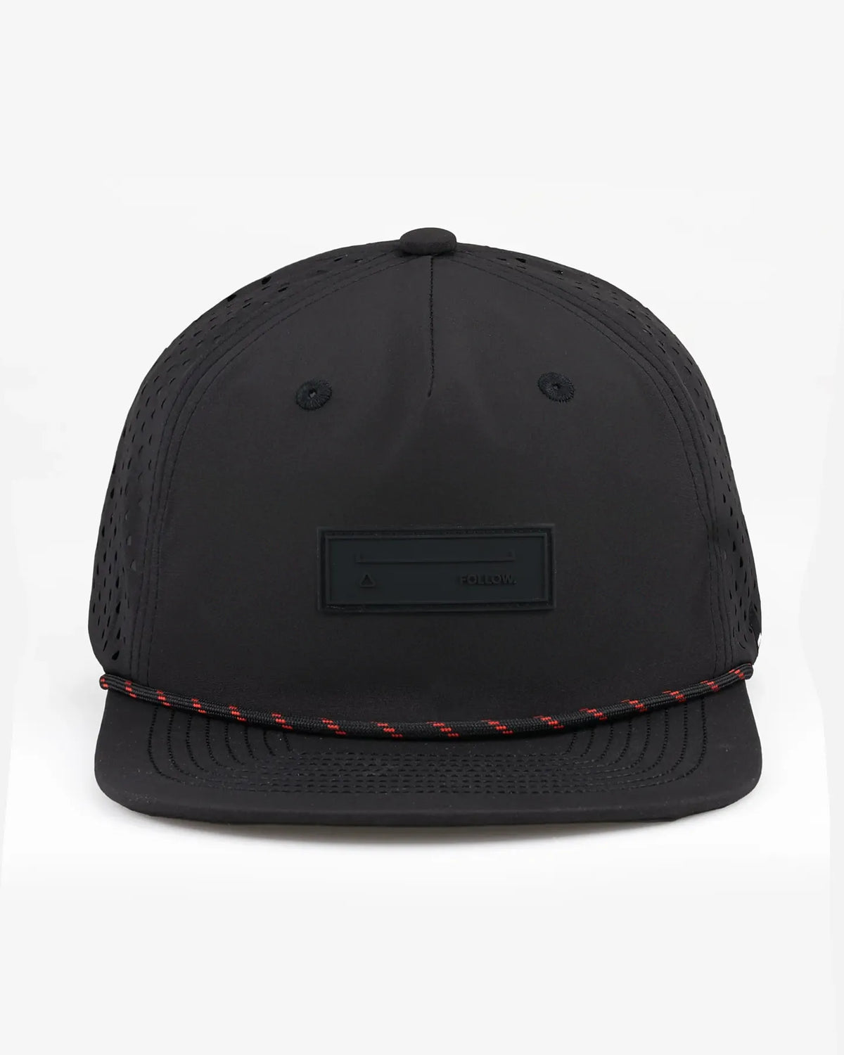 Follow Captain Flat Cap - Black — wakeboarding cap, product image 2