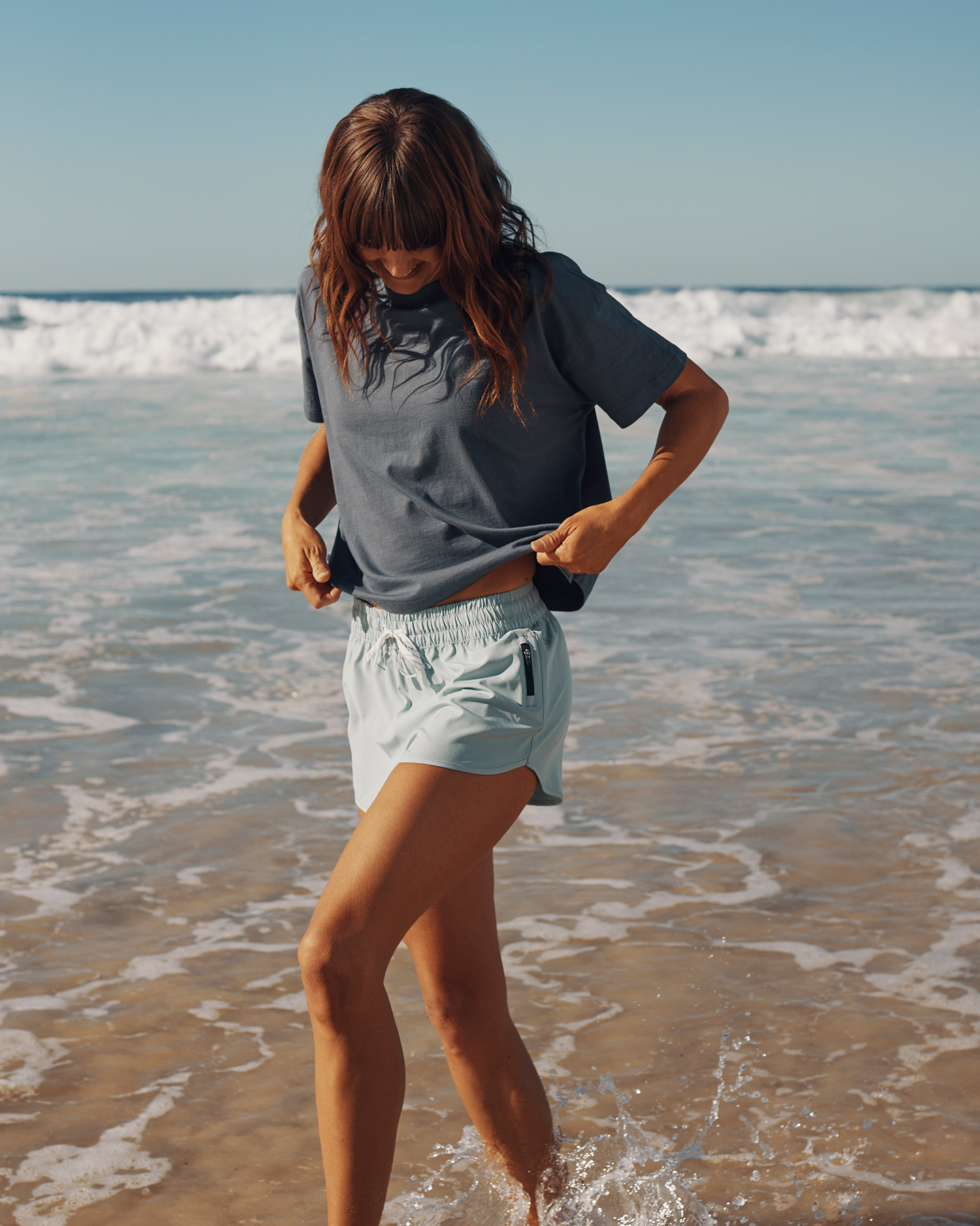 Follow Rhea Oversized Tee - Charcoal Lifestyle 2