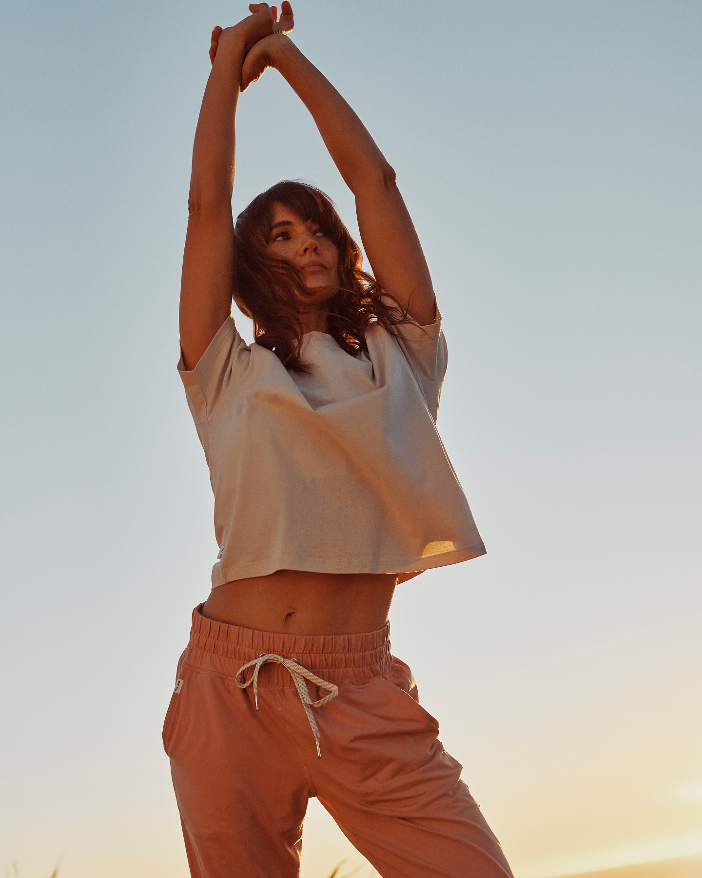 Follow Rhea Oversized Tee - Sand Lifestyle 3
