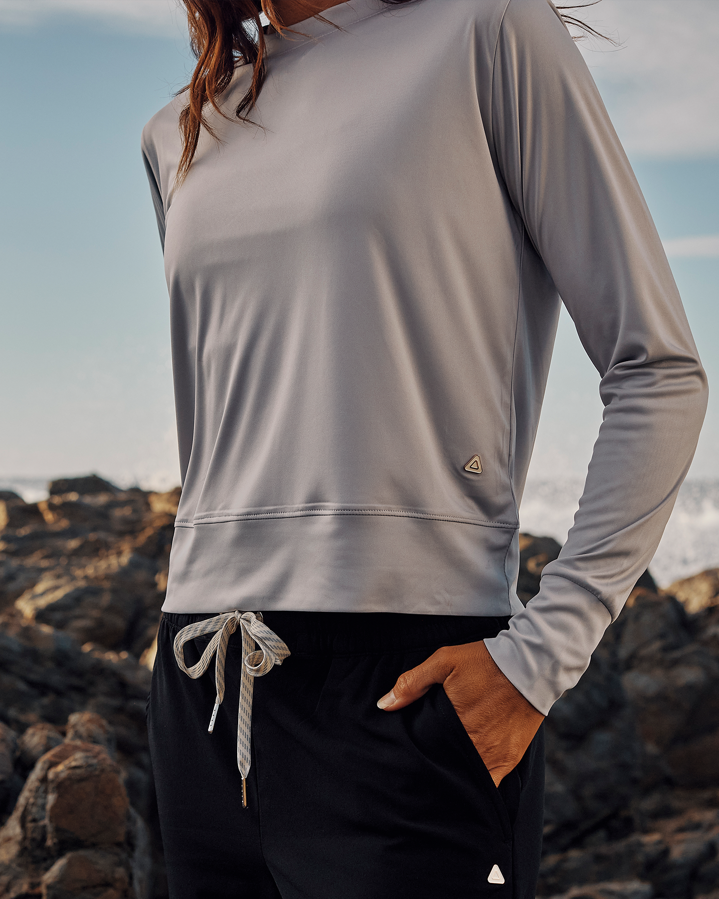 Follow Elara Sun Tee L/S - Light Grey 3