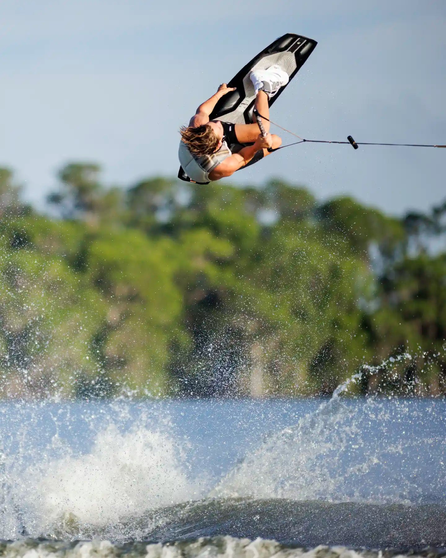 Follow Rarity Mens Impact Vest - Cream — men's wakeboard impact vest, action view 2