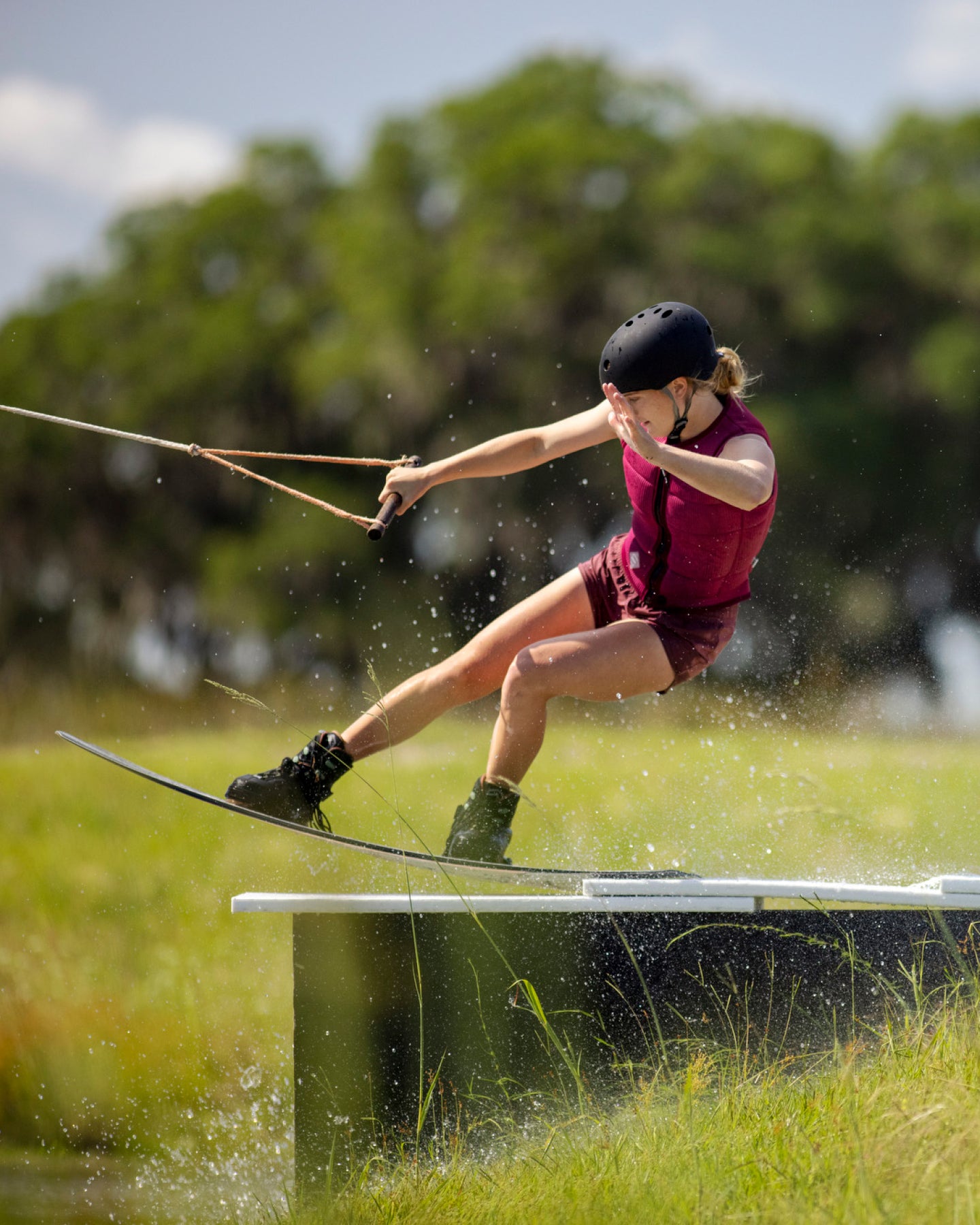 Follow Cord Impact Vest - Maroon- Lifestyle 5