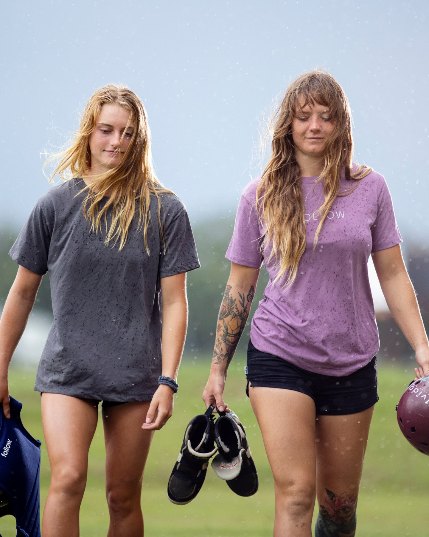 Follow Palm Womens Tee - Plum — women's wakeboard tee, product image 7