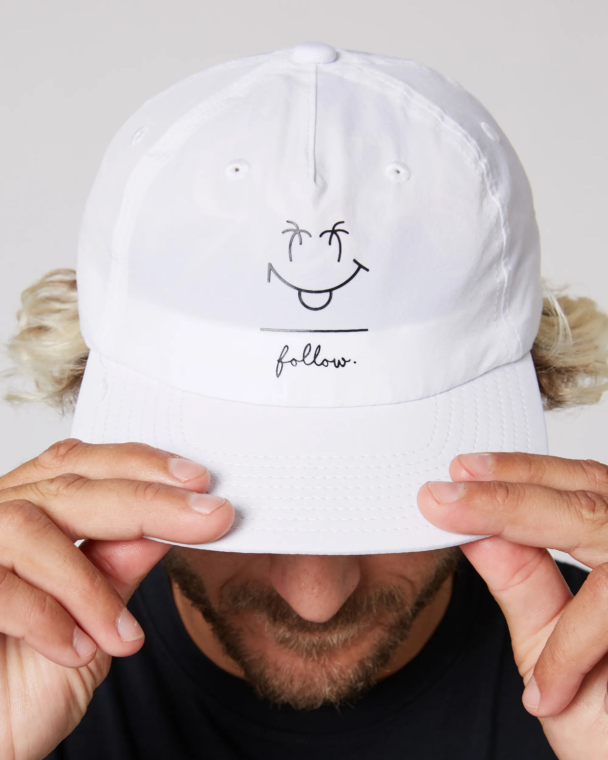 Follow Live Daily Cap in White | Snapback Cap | Follow USA