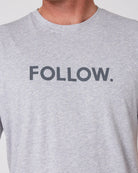 Follow Logo Tee - Grey Heather 4