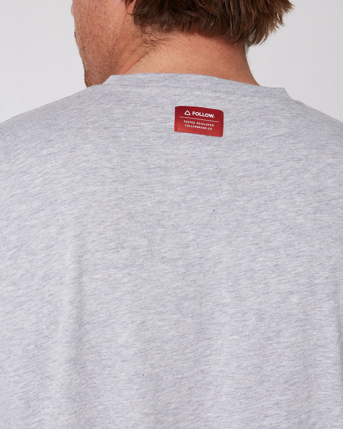 Follow Logo Tee - Grey Heather 6