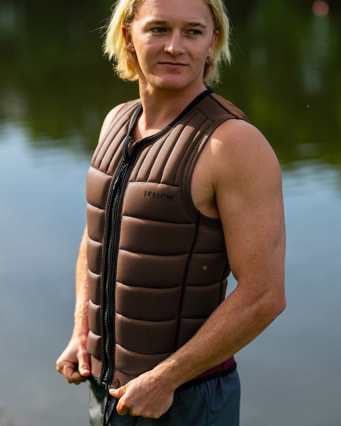 Follow Total Mens Impact Vest in Dark Brown | Follow USA