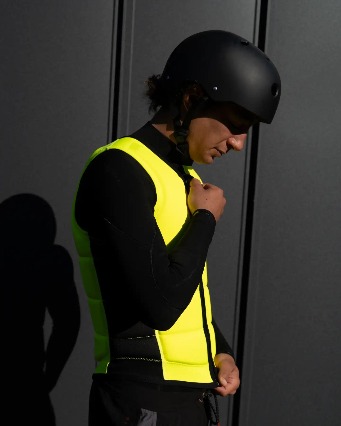 Follow Corp Impact Vest - Fluro Yellow lifestyle 2