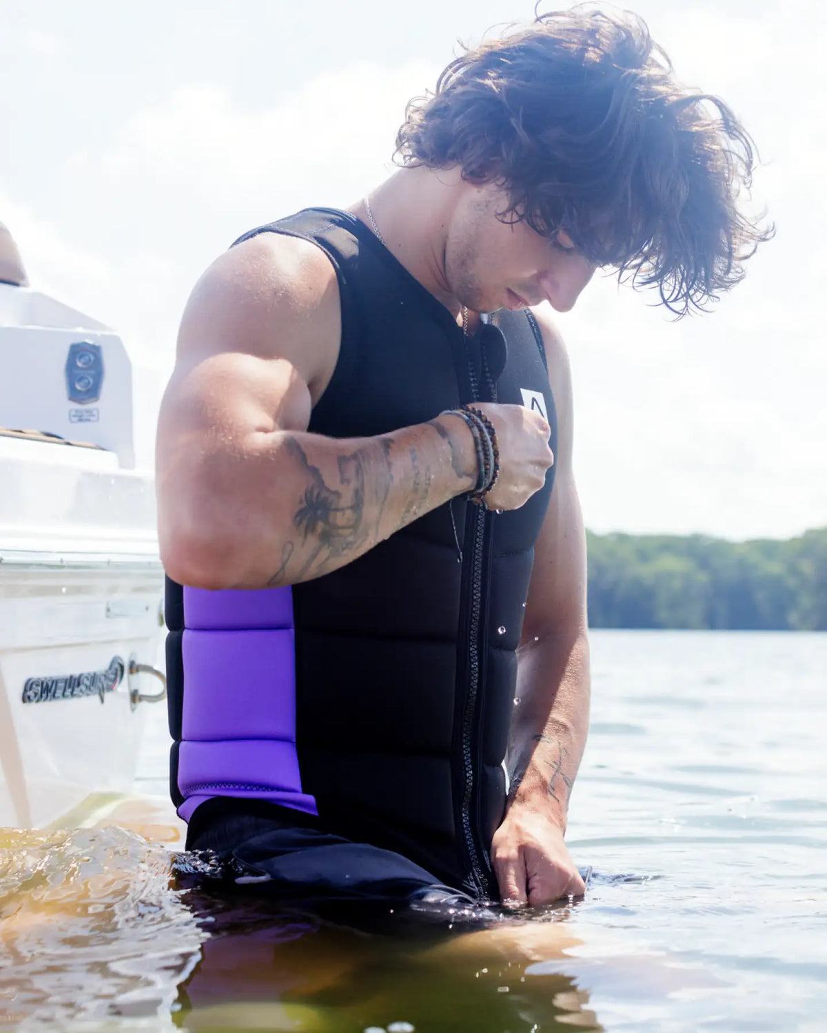 Follow Corp Mens Impact Vest in Black/Purple | Follow USA