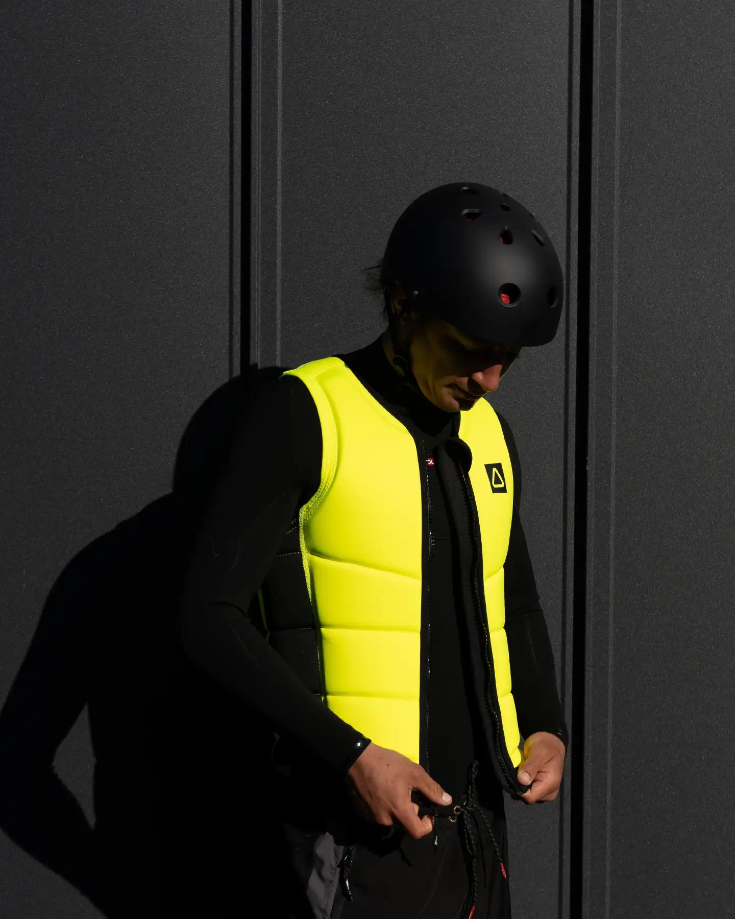 Follow Corp Impact Vest - Fluro Yellow lifestyle 4