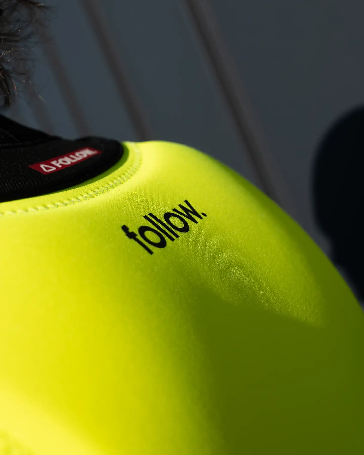 Follow Corp Impact Vest - Fluro Yellow lifestyle 6