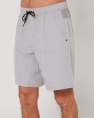 Follow All Day Shorts - Light Grey — men's wakeboard shorts, studio view 08