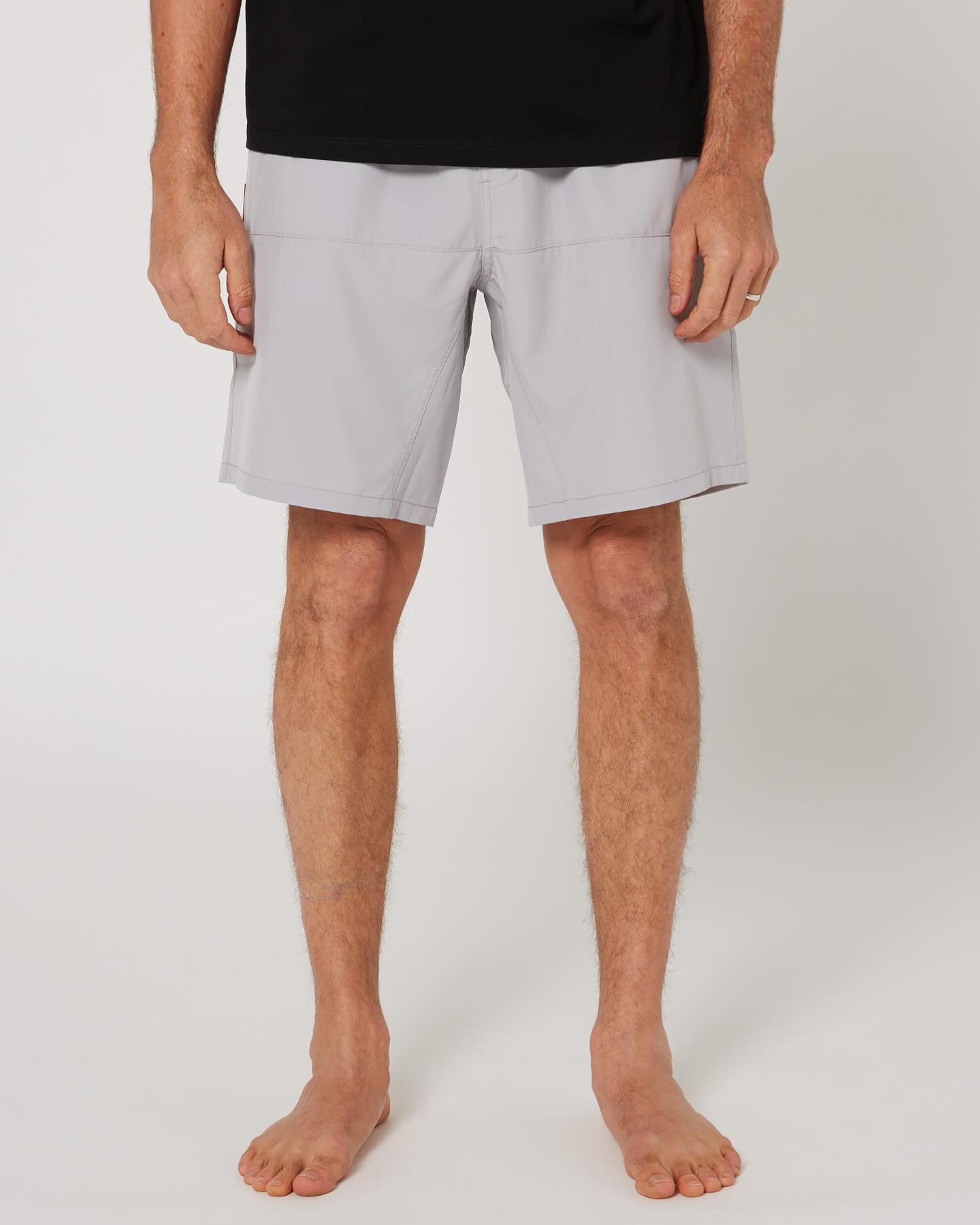 Follow All Day Shorts - Light Grey — men's wakeboard shorts, studio view 10
