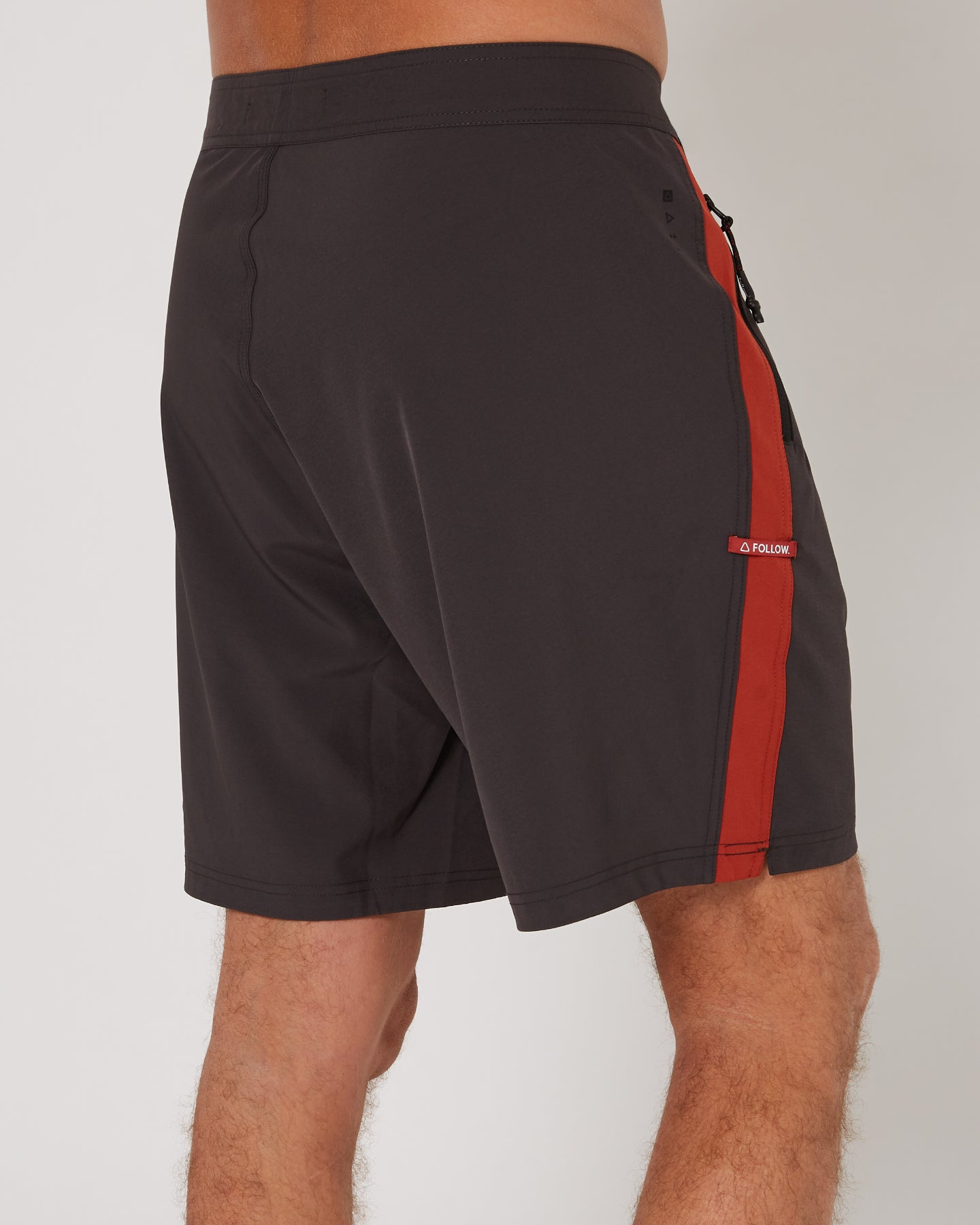 Follow Water Boardie - Charcoal — men's wakeboard boardshorts, product image 6