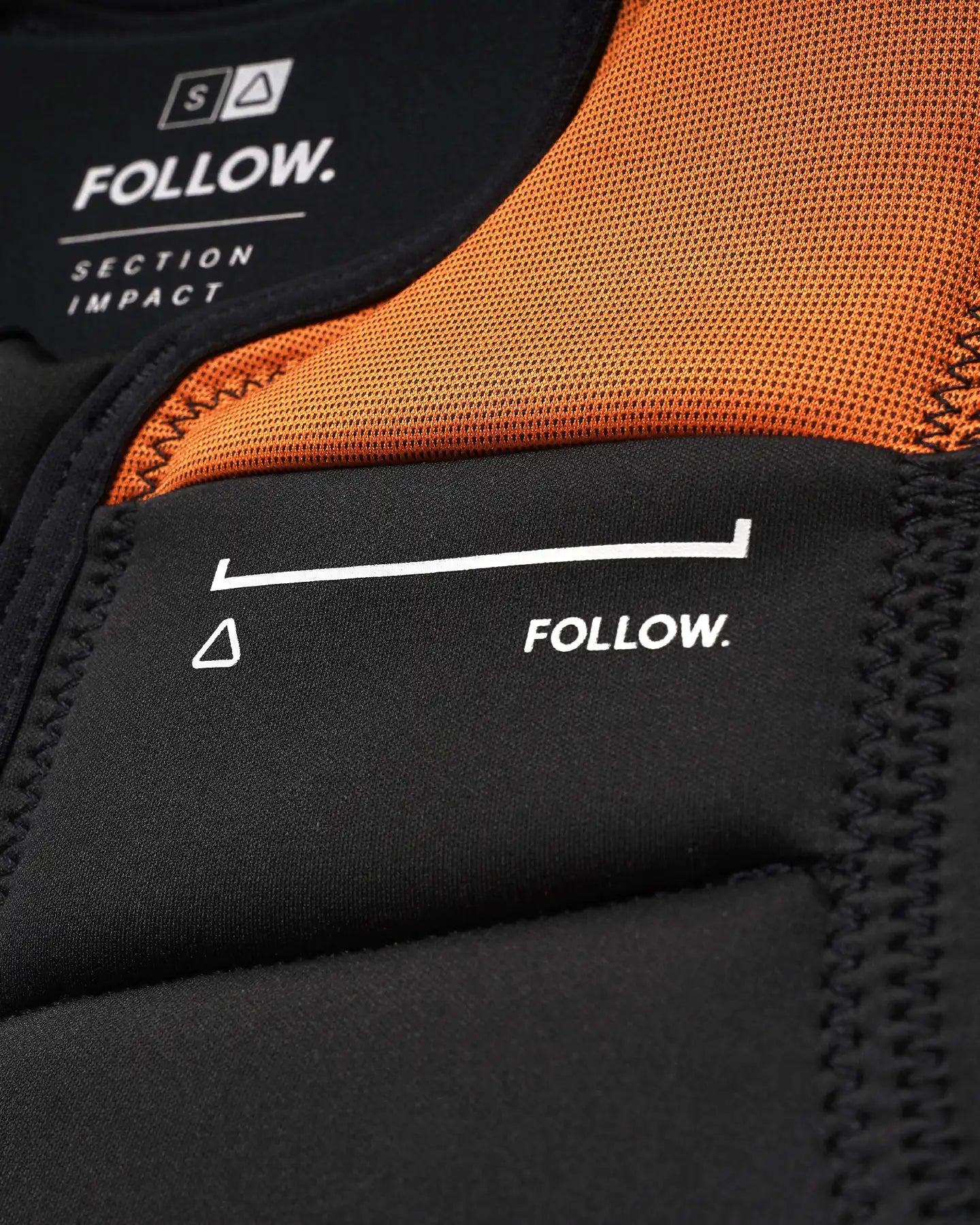 Follow Section Impact Vest - Orange/Black detail 3