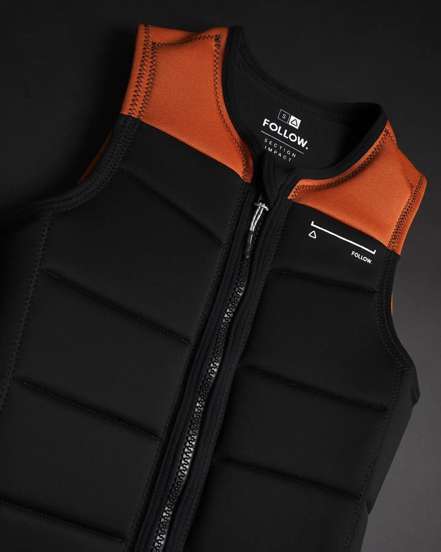 Follow Section Impact Vest - Orange/Black detail 4