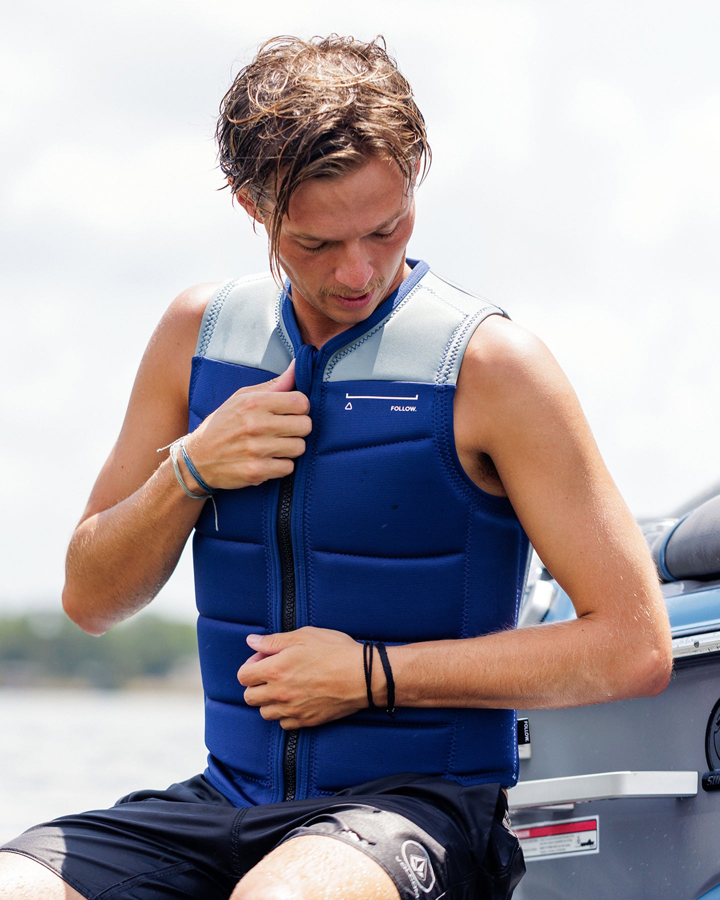 Follow Section Mens Impact Vest in Navy/Grey | Follow USA