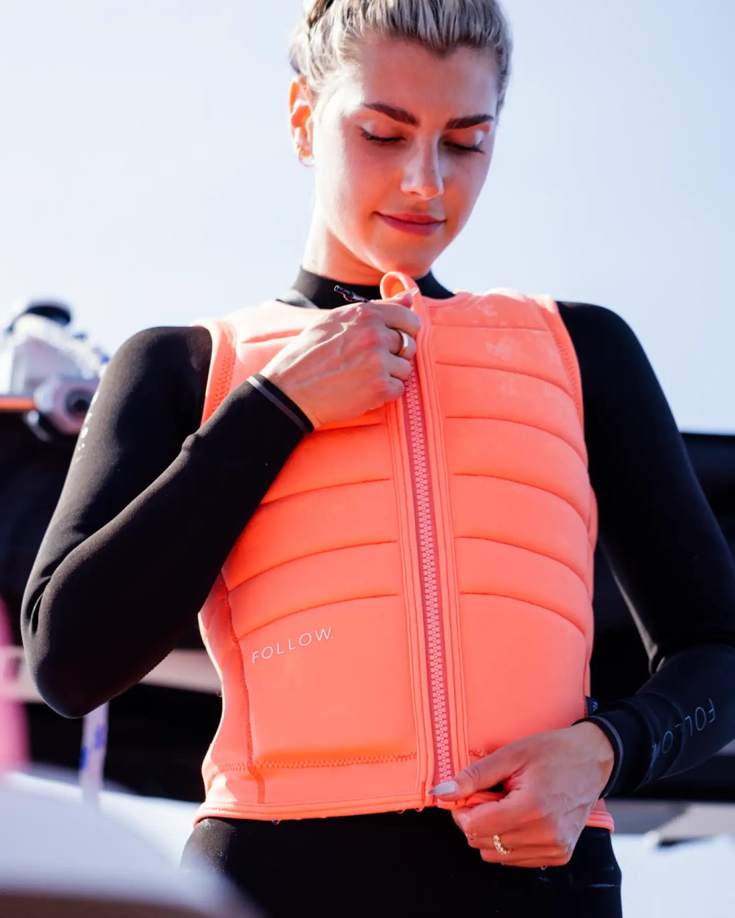 Follow Total Ladies Impact Vest - Melon lifestyle 6