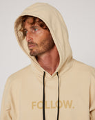 Follow Logo Hoody - Sand — men's wakeboard apparel, product image 5
