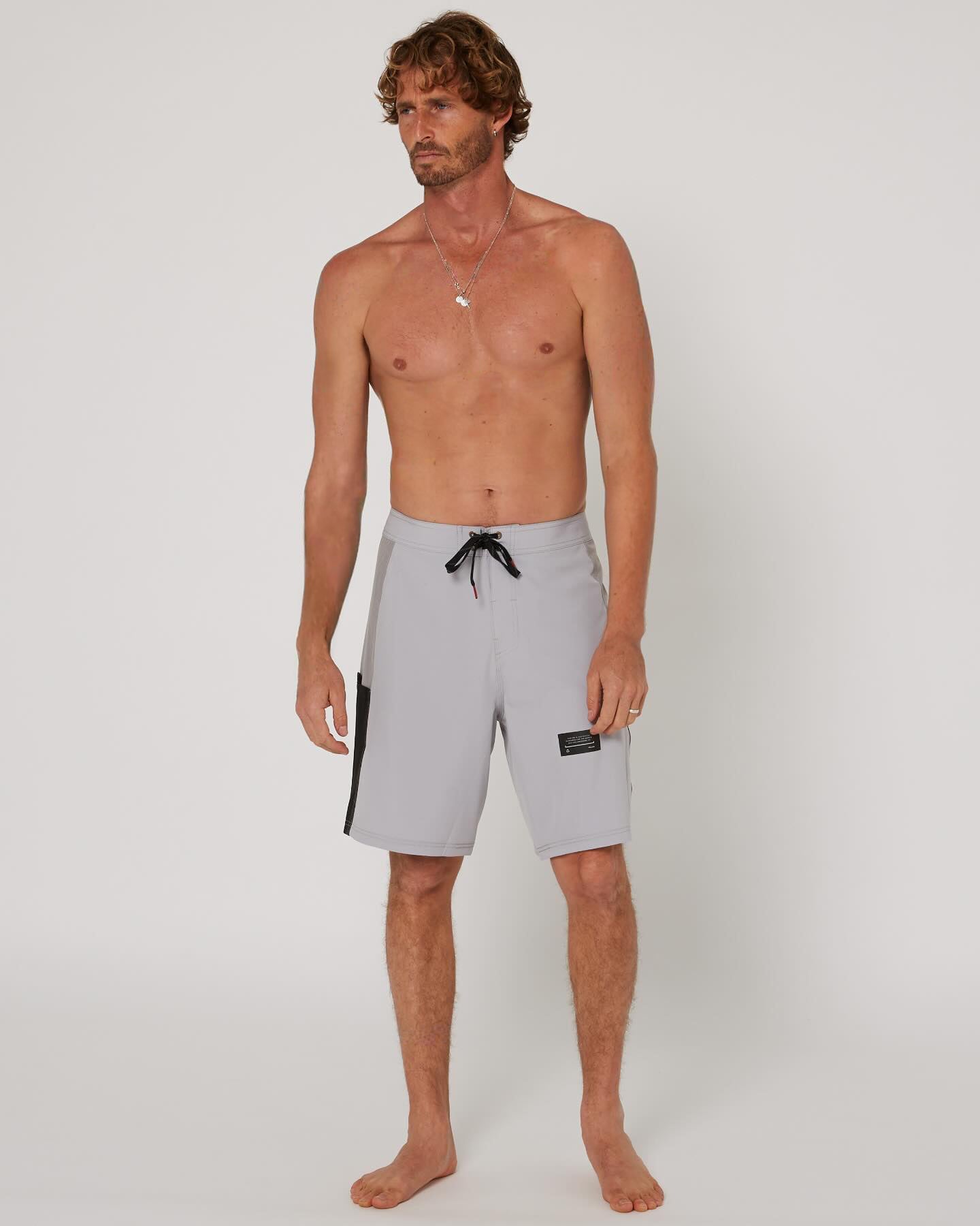 Follow Global Tech Boardie - Light Grey — men's wakeboard boardshorts, product image 2
