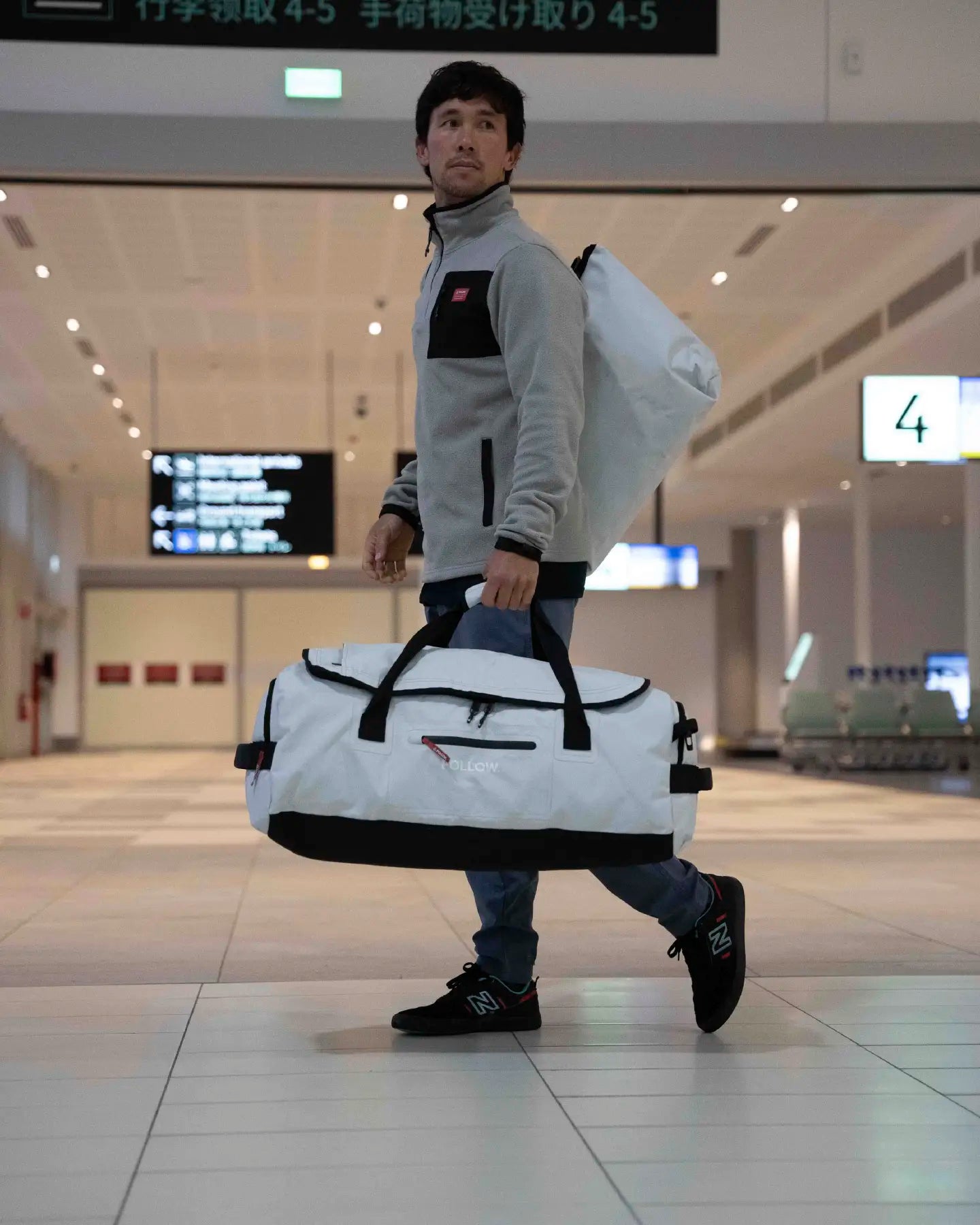 Follow Life Duffel Bag - Light Grey  lifestyle 9