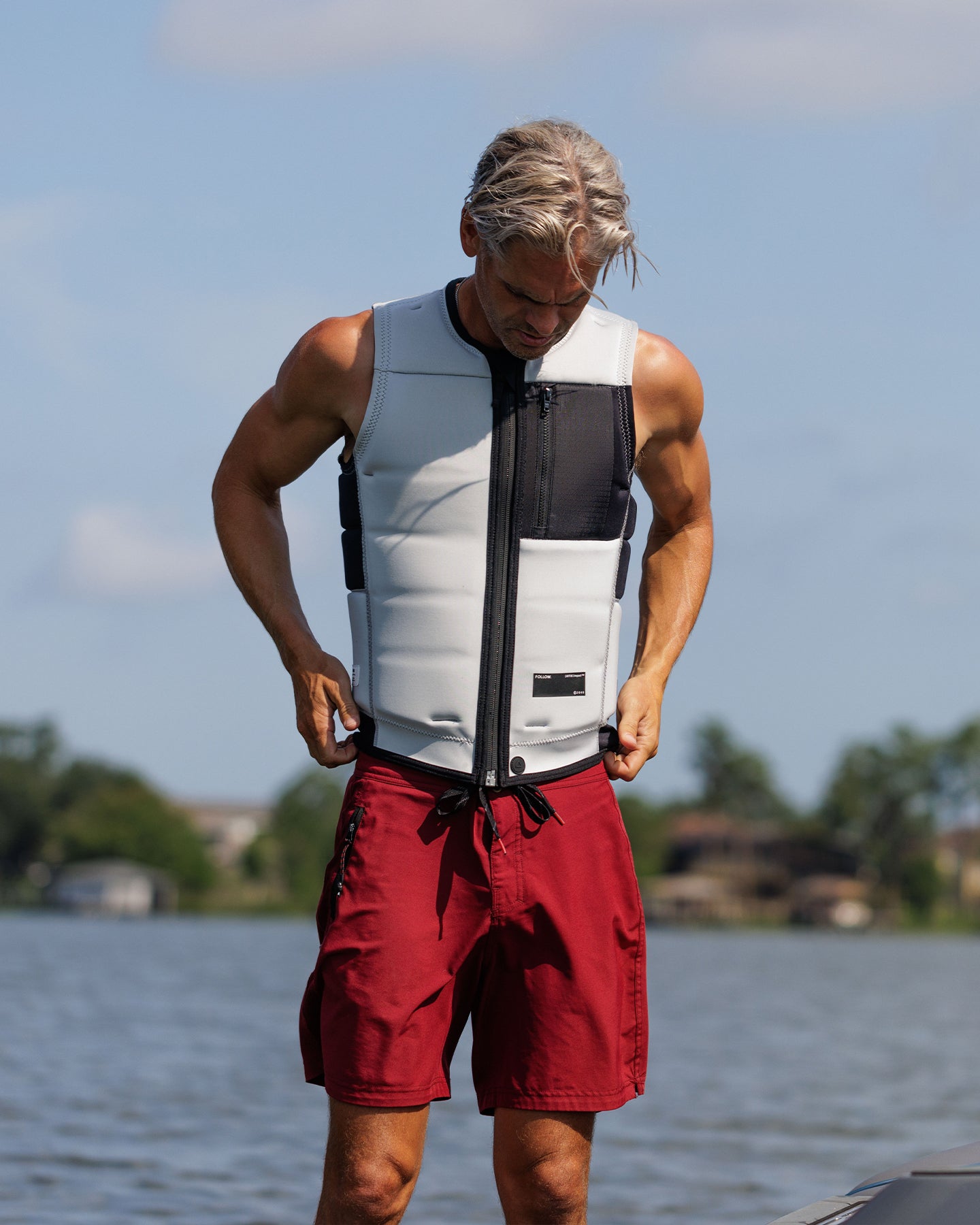 Follow Affix Mens Impact Vest in Silver | Follow USA