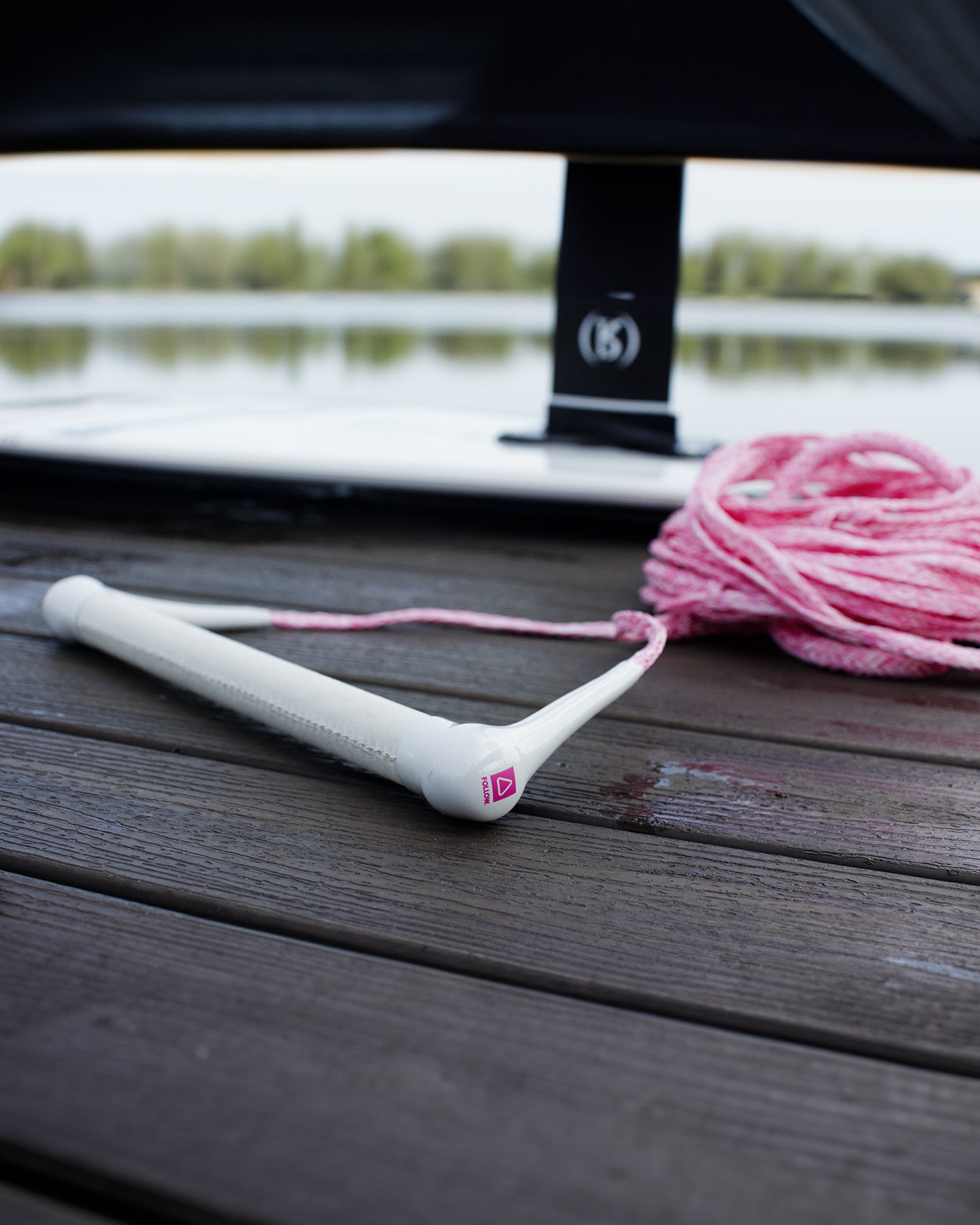 Follow The Basic Package - Pink — wakeboard handle and rope, action view 02