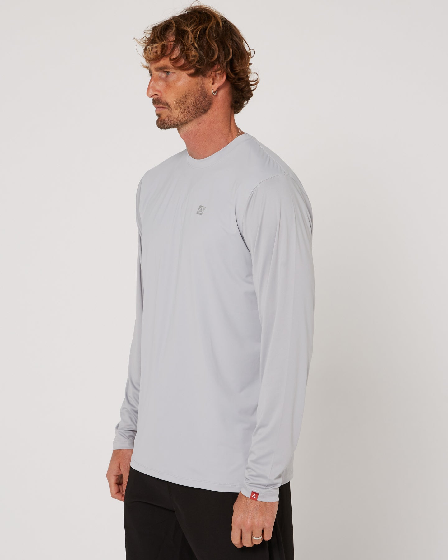 Follow Hybrid Tee L/S - Light Grey 2