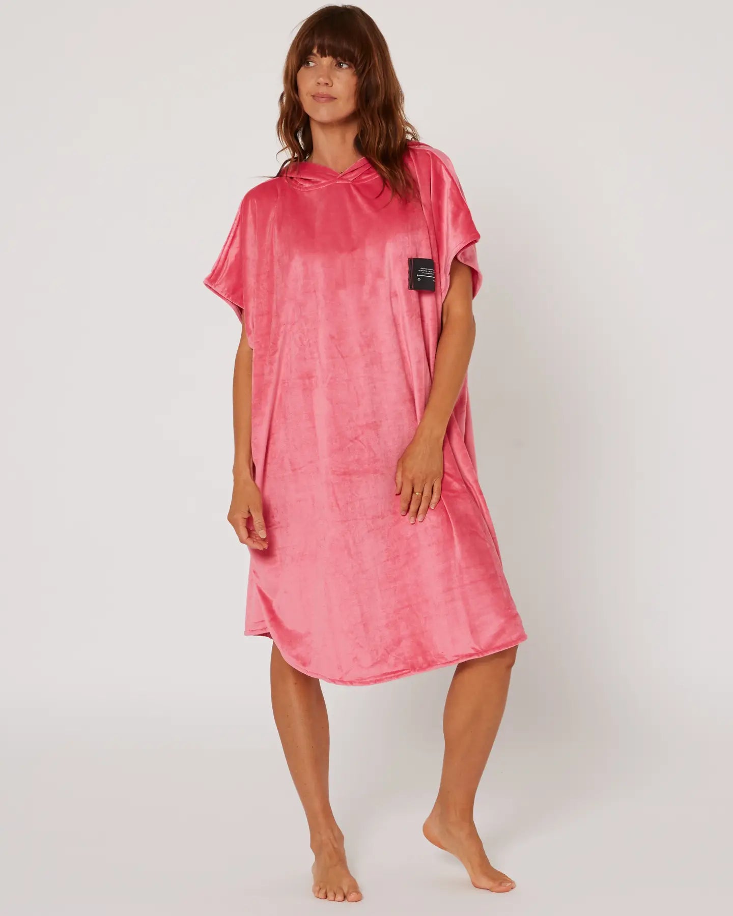Follow Corp Towlie - Hot Pink — changing robe poncho towel, studio view 06