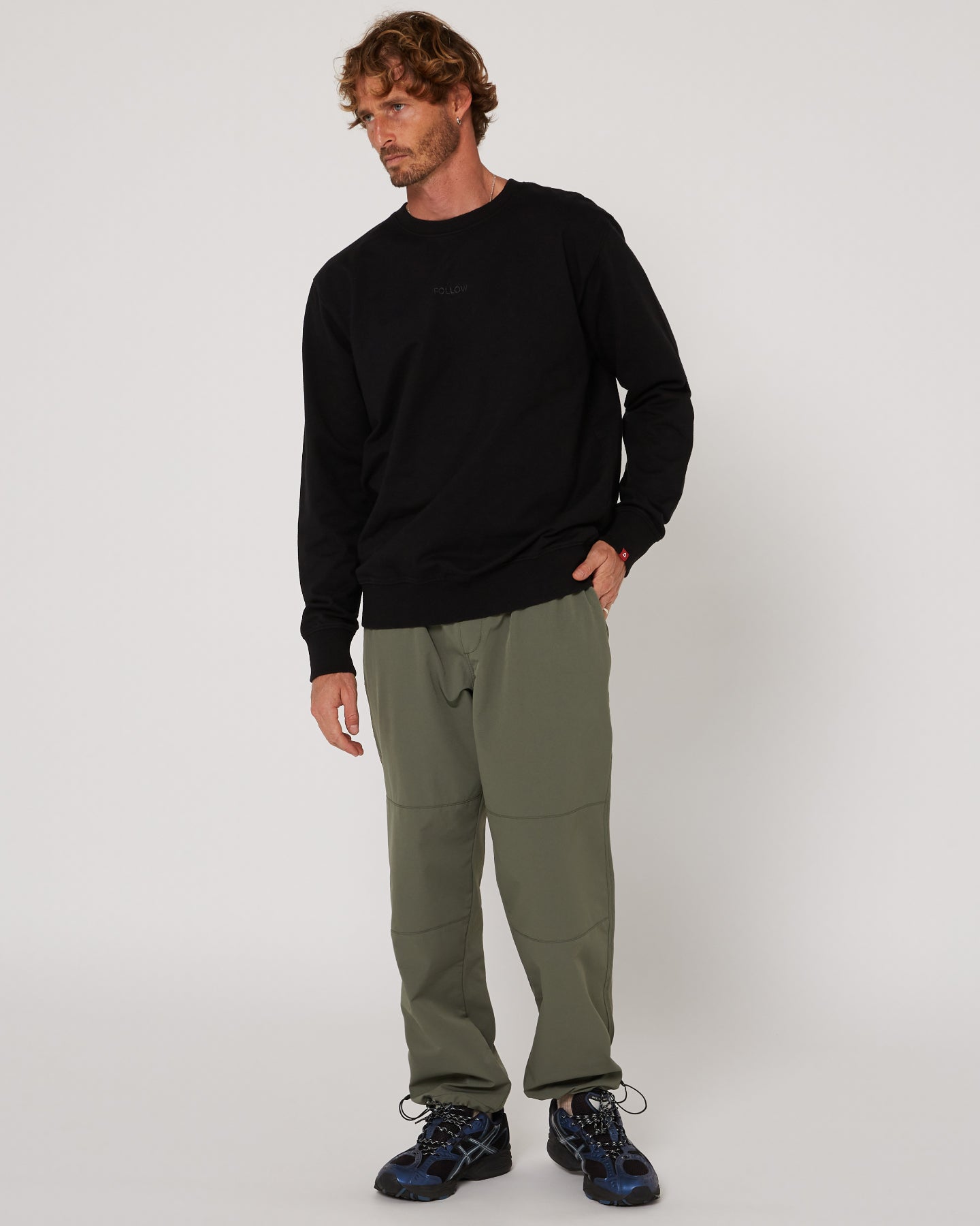 Follow Couch Crew 2 - Black — men's wakeboard sweater, product image 5