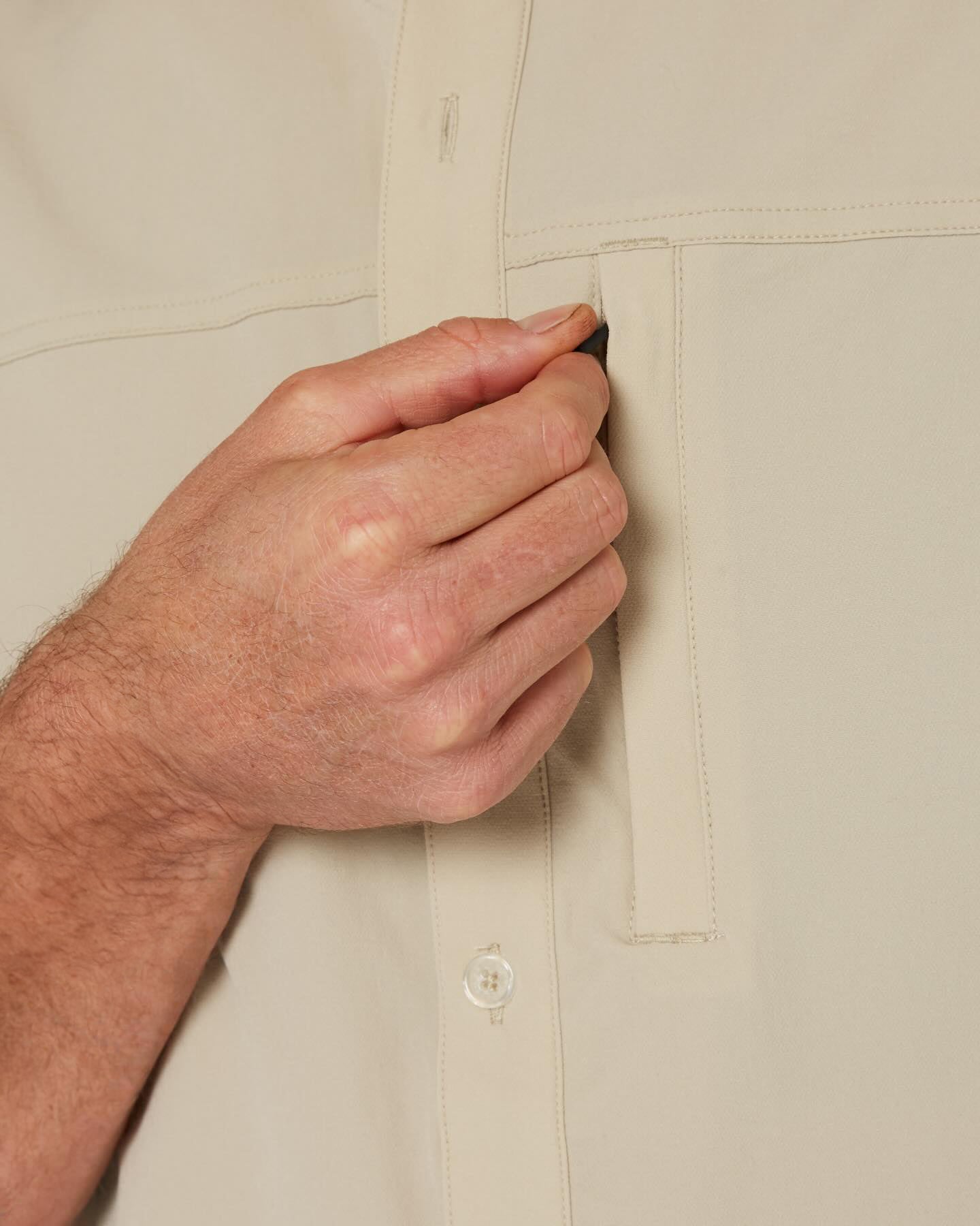 Follow Travel Shirt S/S - Cream 4