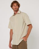 Follow Travel Shirt S/S - Cream — men's wakeboard apparel, product image 6