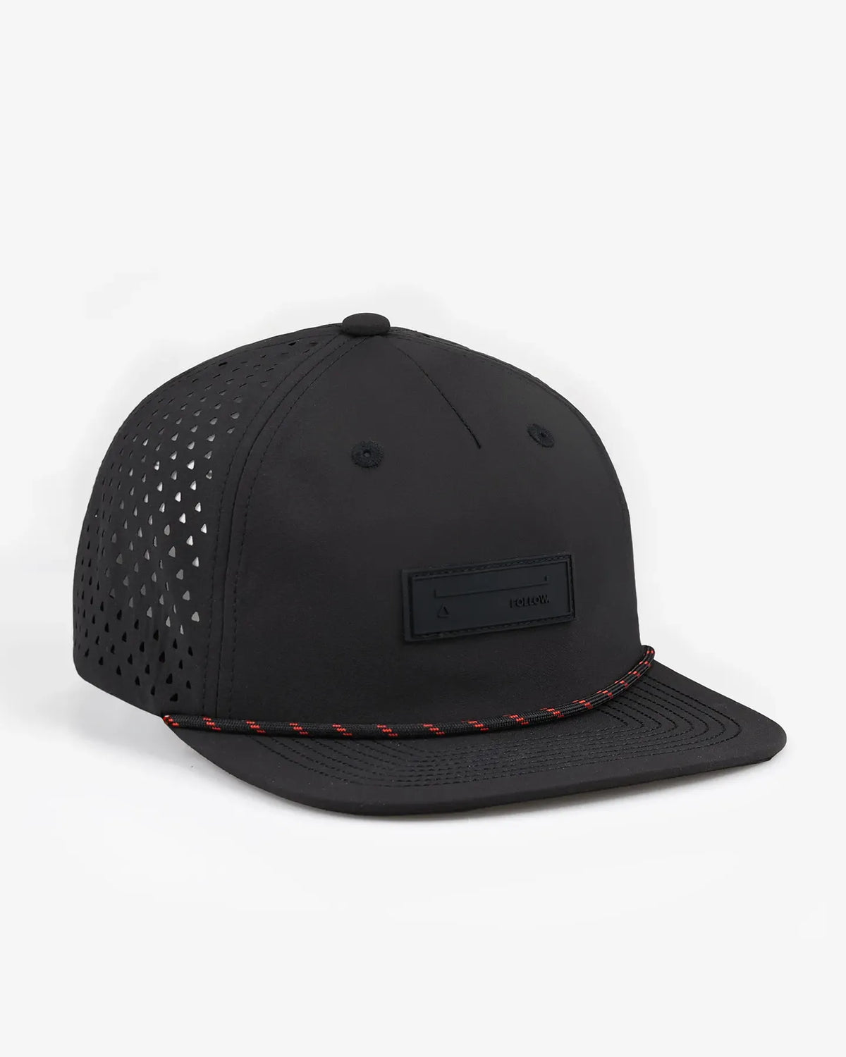 Follow Captain Flat Cap - Black — wakeboarding cap, product image 1
