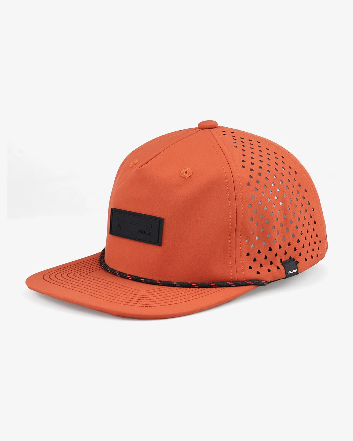 Follow Captain Flat Cap - Red — wakeboarding cap, product image 3