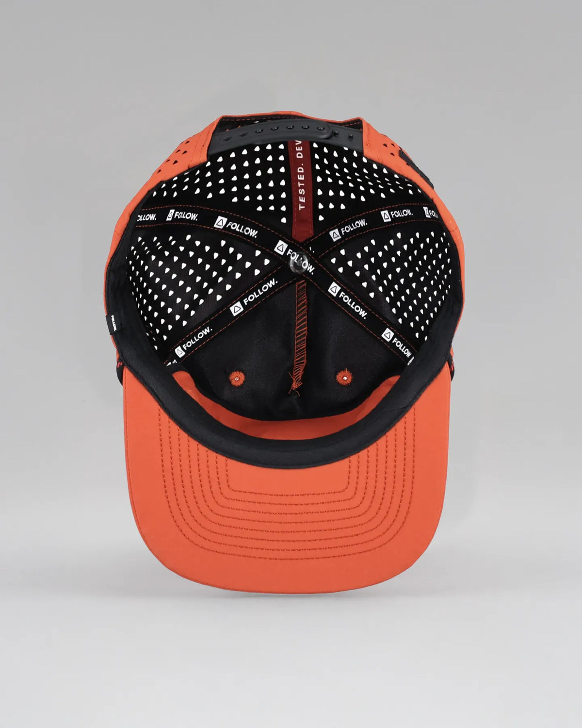 Follow Captain Flat Cap - Red — wakeboarding cap, product image 4