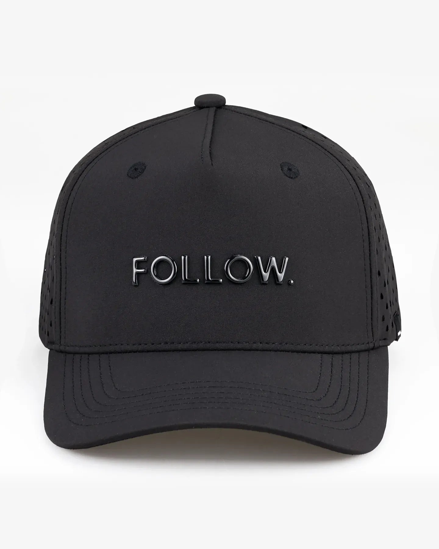 Follow Curved All Day Cap - Black — wakeboarding cap, product image 2