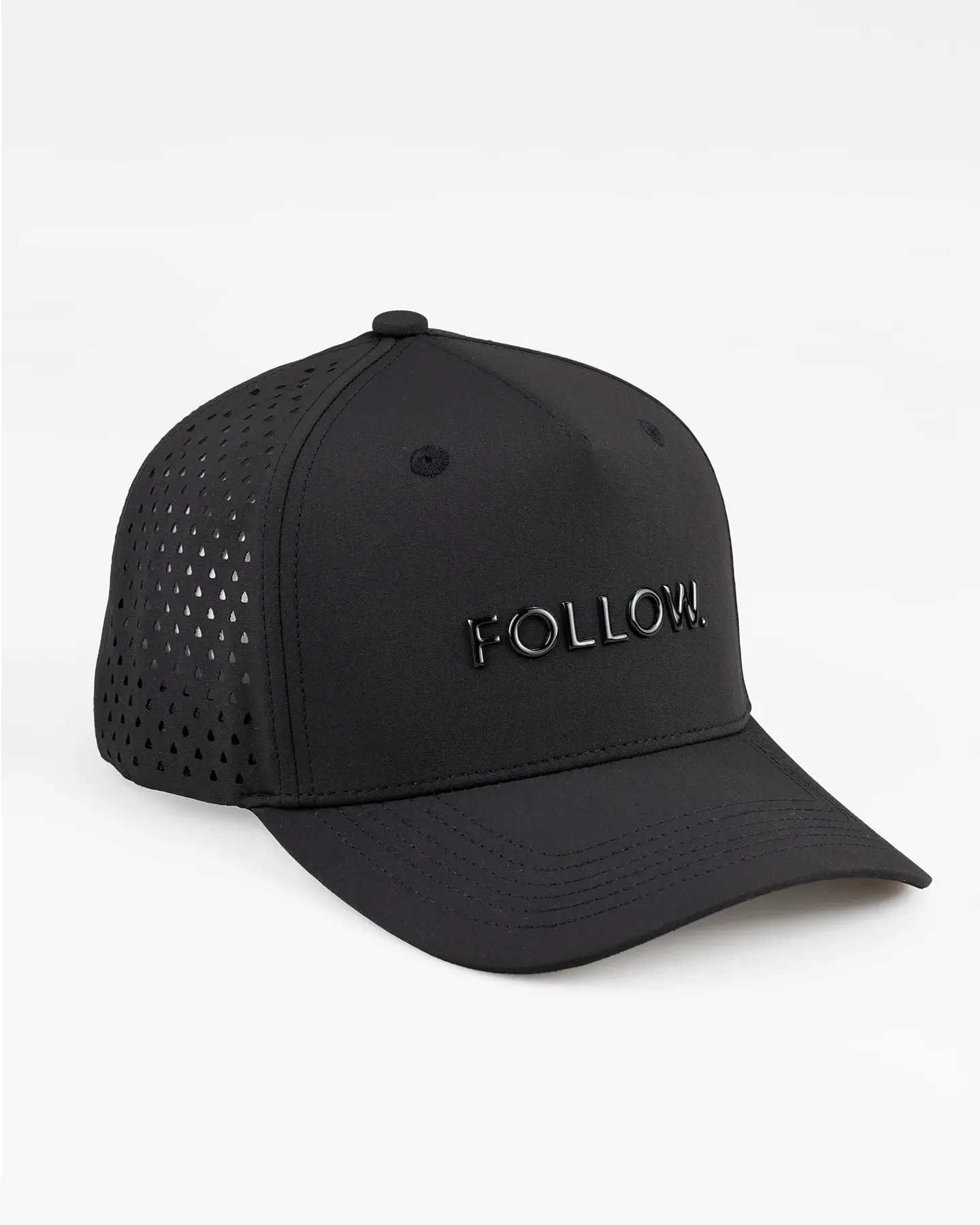 Follow Curved All Day Cap - Black — wakeboarding cap, product image 1