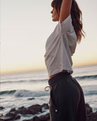 Follow Serena Jogger - Deep Charcoal — women's wakeboarding jogger, lifestyle view 5